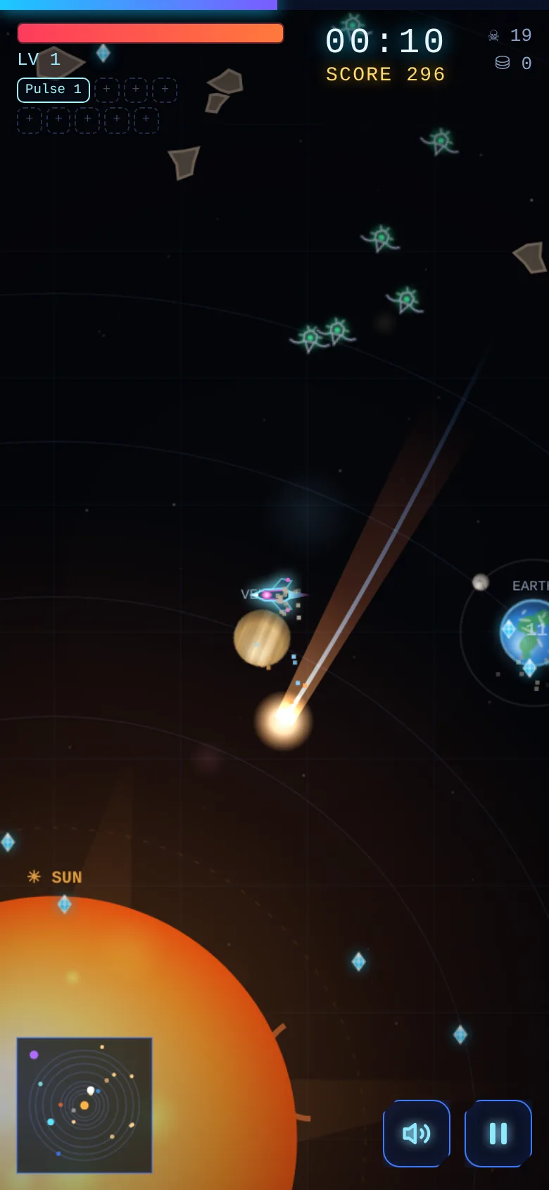 SPIROS gameplay, screen 1 of 3