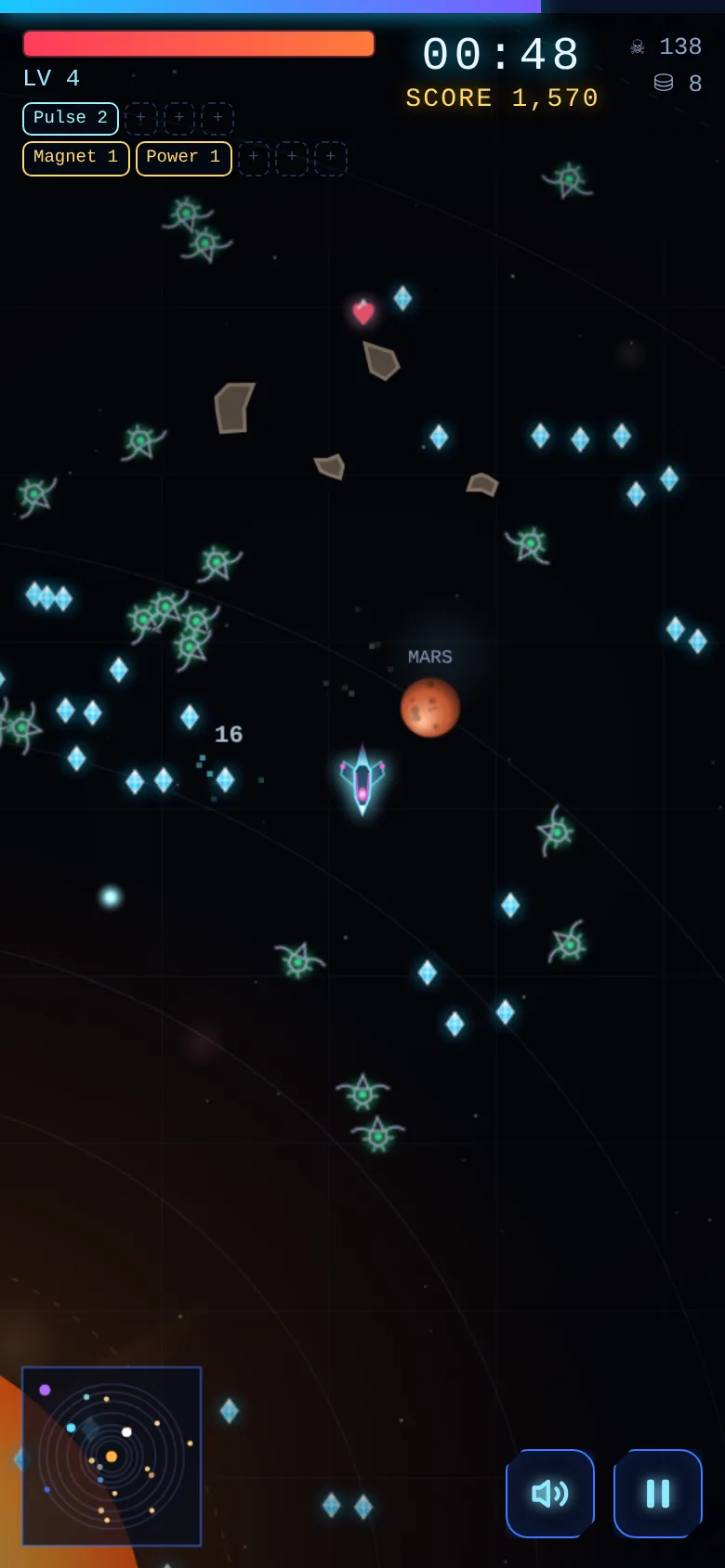 SPIROS gameplay, screen 2 of 3