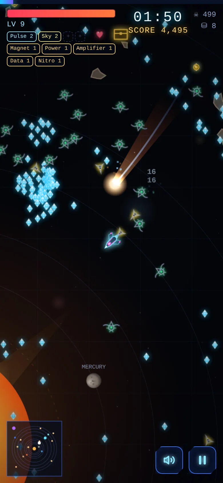 SPIROS gameplay, screen 3 of 3